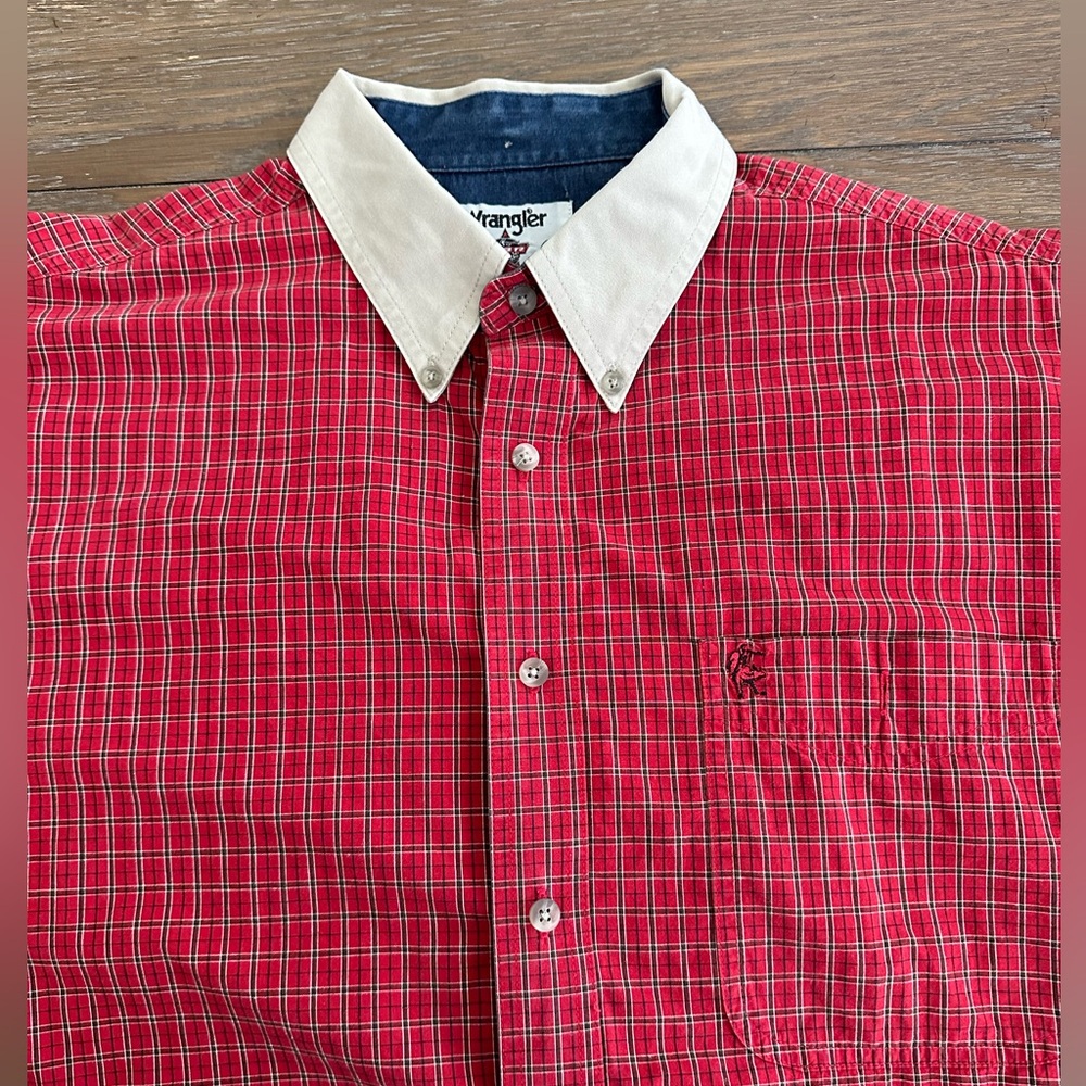 Wrangler PBR Long Sleeve Button Up Shirt Size XL